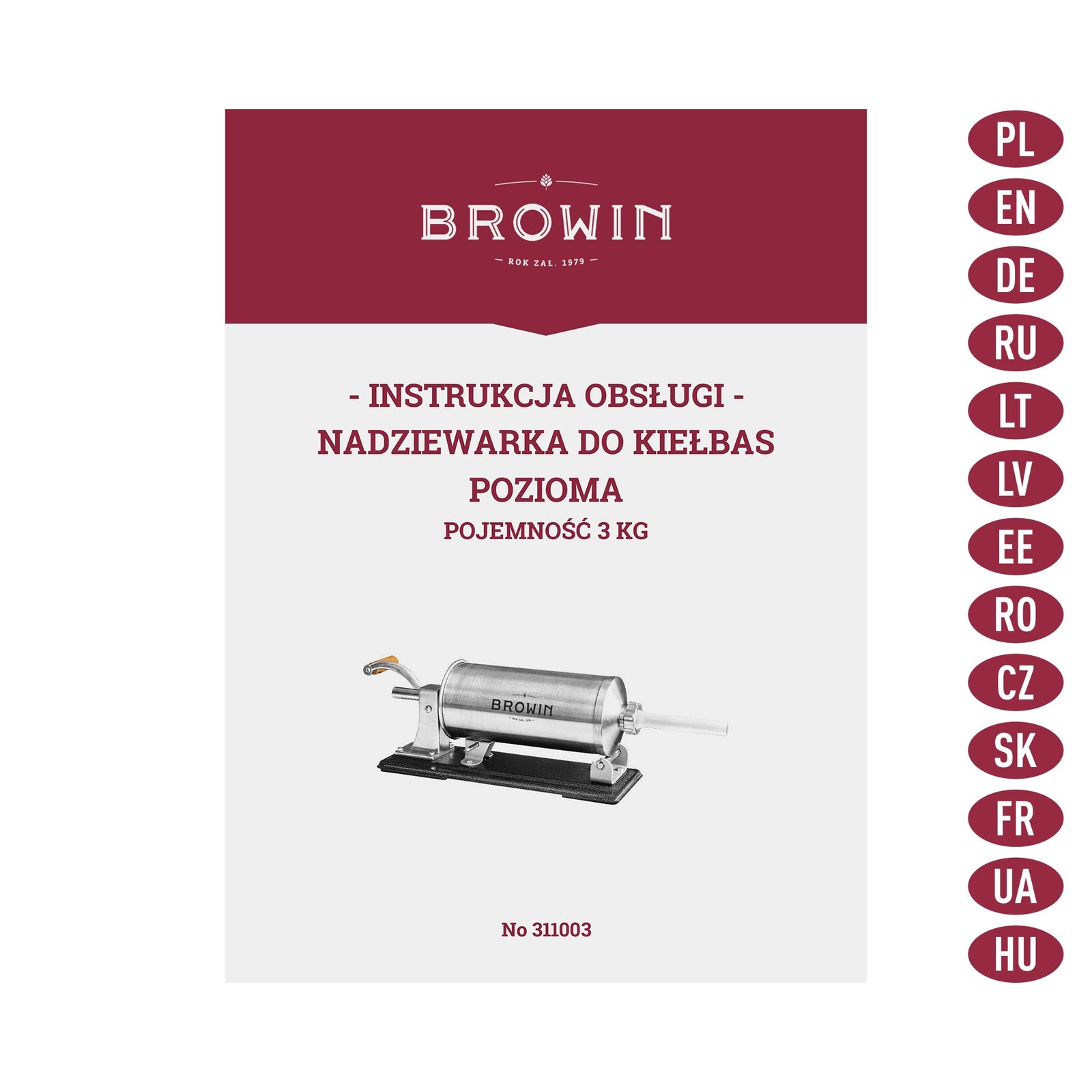 Horizontalus dešrelių kimštuvas 3 kg - Image 10