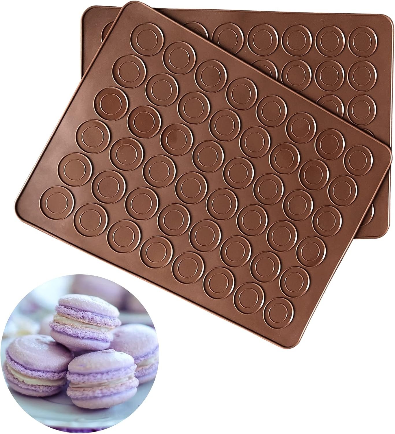 Silikoninė forma Macarons sausainiams – 38 × 28,5 cm