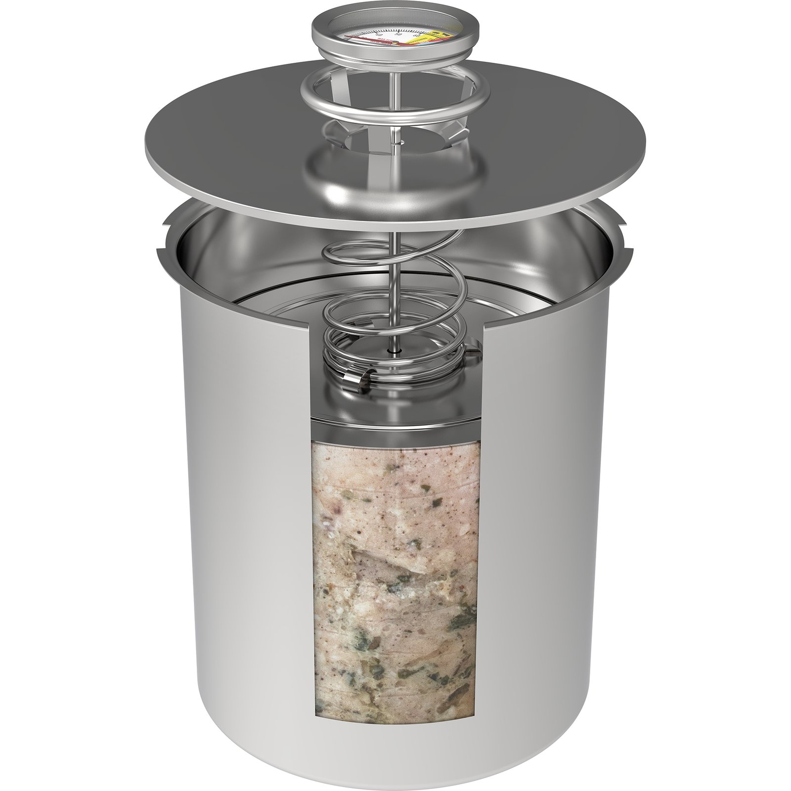 Slėginė kumpio viryklė 3 kg su termometru, maišeliais ir prieskoniais - Image 10