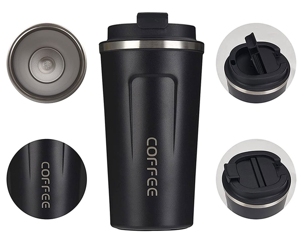 Termosinis puodelis "Coffee black" - Image 4