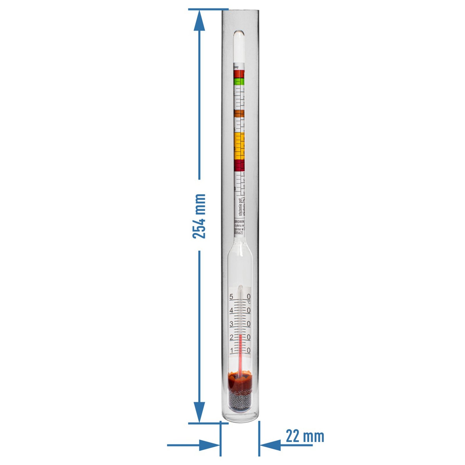 Vinometras (cukraus matuoklis) su termometru - Image 3